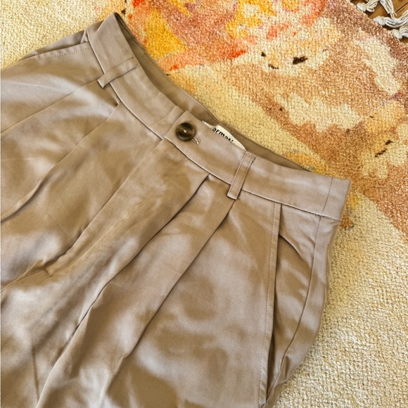 2P Reformation Mason Wide Leg Pants in Khaki - Picture 7 of 10